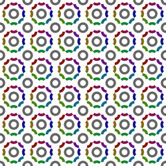 Colorful circle pattern background. abstract seamless pattern design template.