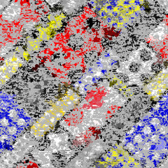 Abstract seamless pattern with imitation of a grunge dirty texture. Vector image.