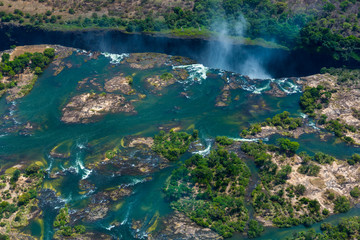 Zambezi river, Victoria Falls or Mosi-Oa-Tunya, Zambia and  Zimbabwe, Africa