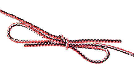 another side of double bowknot knot on rope