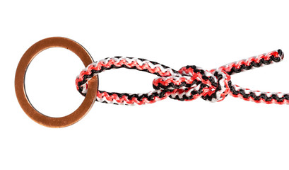 capstan knot and loop tied on synthetic rope