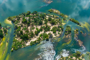 Zambezi river, Victoria Falls or Mosi-Oa-Tunya, Zambia and  Zimbabwe, Africa