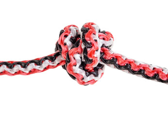 smaller Turk's-heads knot tied on synthetic rope