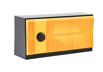 Retro radio on white