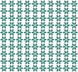 Green flowers made from leaves pattern. isolated on white background.