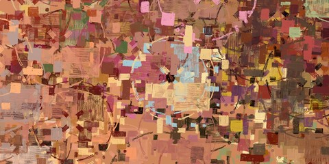 Fototapeta premium Artistic sketch backdrop material. Abstract geometric pattern. Chaos and random. Modern art drawing painting. 2d illustration. Digital texture wallpaper. 