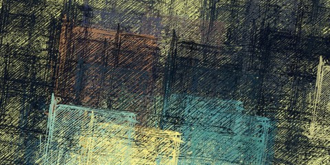 Artistic sketch backdrop material. Abstract geometric pattern. Chaos and random. Modern art drawing painting. 2d illustration. Digital texture wallpaper. 