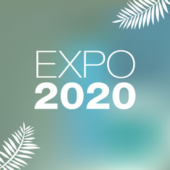 Expo 2020 Dubai vector illustration. New year exhibition.