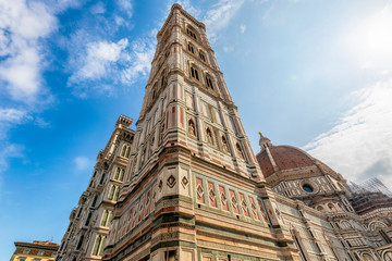 View of Giotto's bell tower in Florence