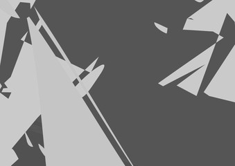 Black grey and white geometric abstraction. Minimal art.