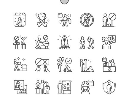 World Day Against Child Labour Well-crafted Pixel Perfect Vector Thin Line Icons 30 2x Grid for Web Graphics and Apps. Simple Minimal Pictogram