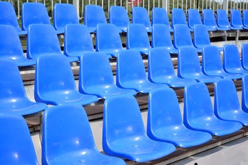 Fototapeta premium rows of empty seats in stadium