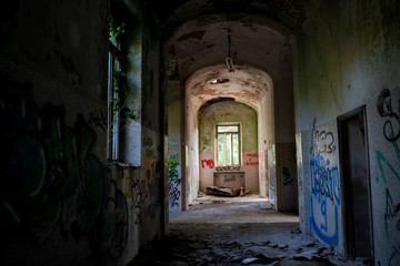 Abandoned creepy and scary mental hospital in Italy