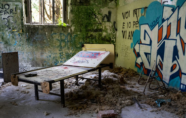 Abandoned creepy and scary mental hospital in Italy