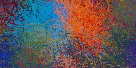 Artistic sketch backdrop material. Abstract geometric pattern. Chaos and random. Modern art drawing painting. 2d illustration. Digital texture wallpaper. 