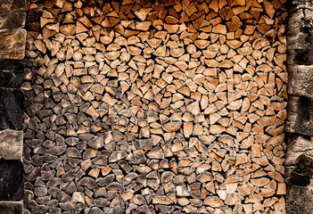 Wood Log Pile Store Stack Pattern Background. Fitting In, Finding Your Place, Belonging