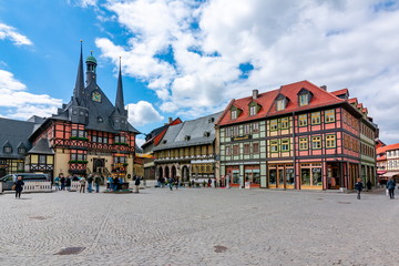 Market square with Town Hall, Wernigerode, Germany