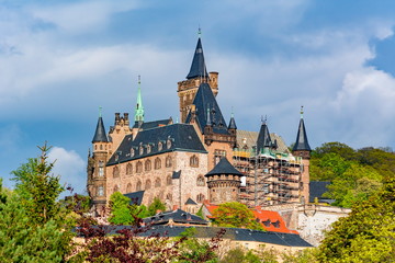 Wernigerode Castle at sunset, Germany