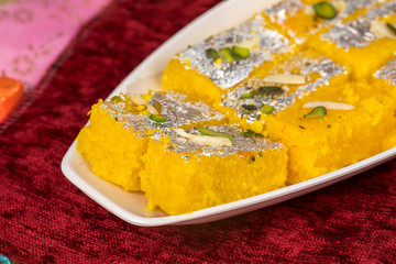 Khopara Pak or Coconut Burfi