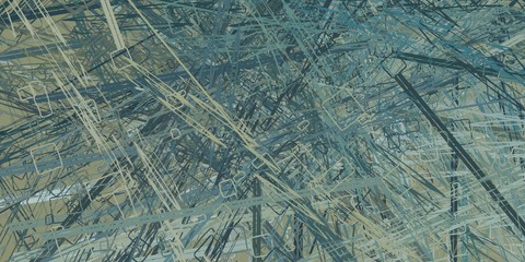 Artistic sketch backdrop material. Abstract geometric pattern. Chaos and random. Modern art drawing painting. 2d illustration. Digital texture wallpaper. 