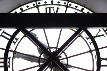 Huge Clock of the Museum Orsay, Paris, France - obrazy, fototapety, plakaty