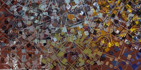 Artistic sketch backdrop material. Abstract geometric pattern. Chaos and random. Modern art drawing painting. 2d illustration. Digital texture wallpaper. 