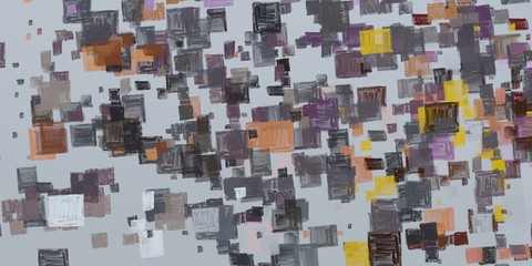 Fototapeta premium Artistic sketch backdrop material. Abstract geometric pattern. Chaos and random. Modern art drawing painting. 2d illustration. Digital texture wallpaper. 