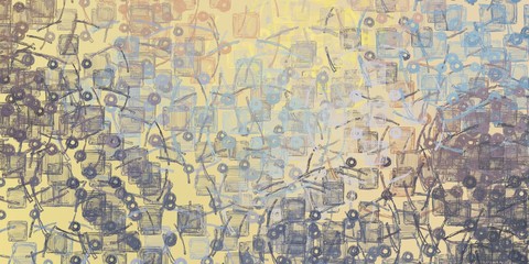 Artistic sketch backdrop material. Abstract geometric pattern. Chaos and random. Modern art drawing painting. 2d illustration. Digital texture wallpaper. 