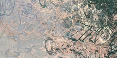 Artistic sketch backdrop material. Abstract geometric pattern. Chaos and random. Modern art drawing painting. 2d illustration. Digital texture wallpaper. 