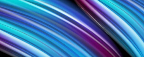 Flowing liquid colors - modern colorful flow poster. Wave liquid shapes. Art design for your design project