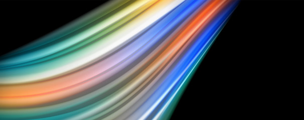 Flowing liquid colors - modern colorful flow poster. Wave liquid shapes. Art design for your design project