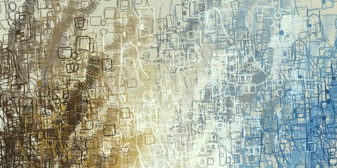 Obraz premium Artistic sketch backdrop material. Abstract geometric pattern. Chaos and random. Modern art drawing painting. 2d illustration. Digital texture wallpaper. 