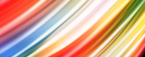 Modern rainbow liquid color flow colorful poster. Wave Liquid shape in black color background. Abstract composition