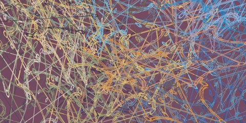 Artistic sketch backdrop material. Abstract geometric pattern. Chaos and random. Modern art drawing painting. 2d illustration. Digital texture wallpaper. 