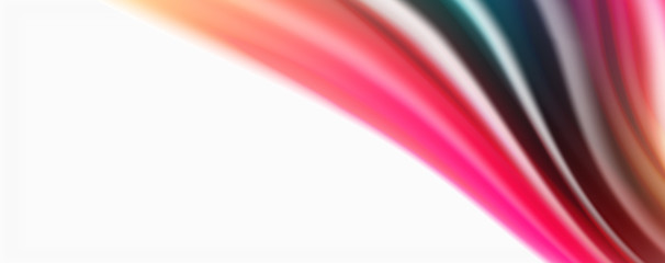 Modern techno Fluid color flow on white colorful poste. Art for your design