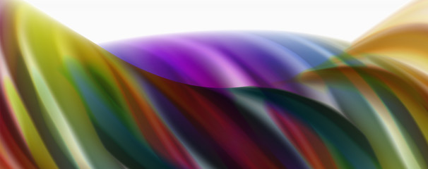 Color flowing waves, liquid conceptual abstract background