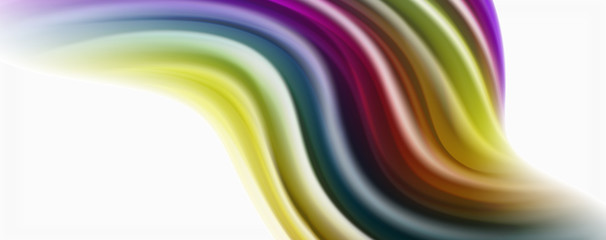 Color flowing waves, liquid conceptual abstract background