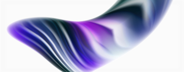 Glossy colorful liquid waves abstract background,, modern techno lines