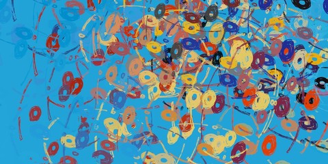 Artistic sketch backdrop material. Abstract geometric pattern. Chaos and random. Modern art drawing painting. 2d illustration. Digital texture wallpaper. 