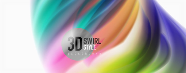 Color flowing waves, liquid conceptual abstract background