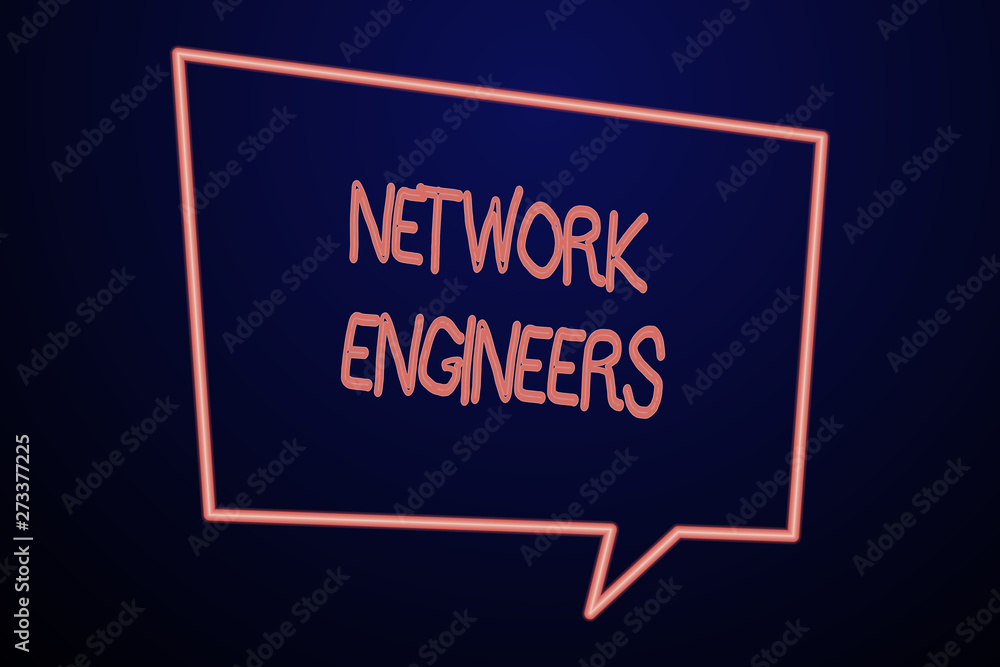 Poster word writing text network engineers. business photo showcasing technology professional skilled in co