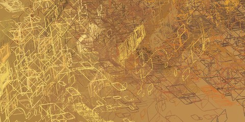 Artistic sketch backdrop material. Abstract geometric pattern. Chaos and random. Modern art drawing painting. 2d illustration. Digital texture wallpaper. 