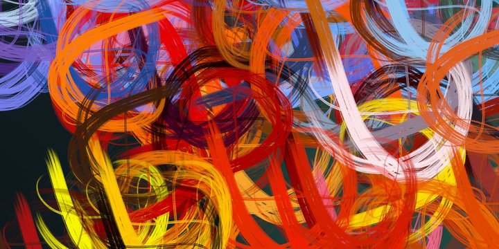 Artistic sketch backdrop material. Abstract geometric pattern. Chaos and random. Modern art drawing painting. 2d illustration. Digital texture wallpaper. © Jakub