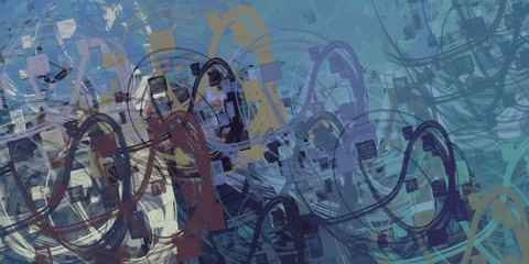 Artistic sketch backdrop material. Abstract geometric pattern. Chaos and random. Modern art drawing painting. 2d illustration. Digital texture wallpaper. 