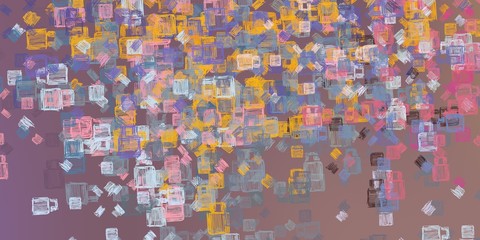 Fototapeta premium Artistic sketch backdrop material. Abstract geometric pattern. Chaos and random. Modern art drawing painting. 2d illustration. Digital texture wallpaper. 