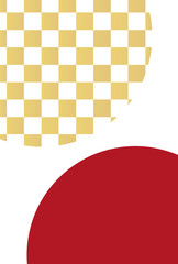 年賀状。 和柄の背景。 デザイン素材。 正月の縁起の良い背景素材。