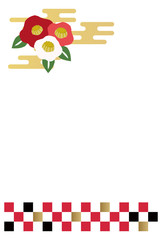 年賀状。 和柄の背景。 デザイン素材。 正月の縁起の良い背景素材。