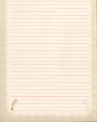 Obraz premium Open blank school notebook or diary, old fashioned, space for text, top view