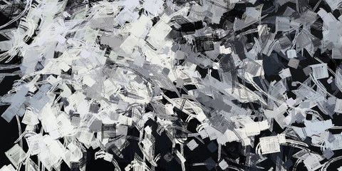 Artistic sketch backdrop material. Abstract geometric pattern. Chaos and random. Modern art drawing painting. 2d illustration. Digital texture wallpaper. 