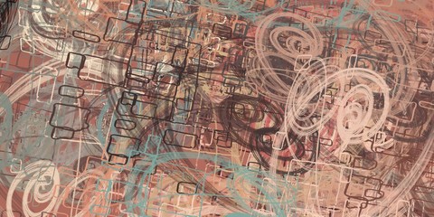 Fototapeta na wymiar Artistic sketch backdrop material. Abstract geometric pattern. Chaos and random. Modern art drawing painting. 2d illustration. Digital texture wallpaper. 